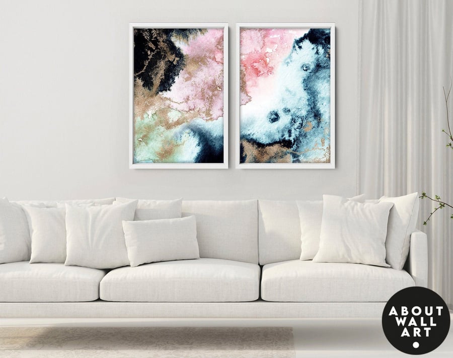 Home Decor, Wall hanging set of 2 Prints, office decor gift, wall decor living R