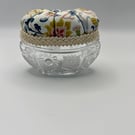 Vintage Upcycled Glass Decorative Pin Cushion
