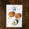 Shaun Keaveny Cartwall Badges, Onions, Small Claims Court, Biscuit, set 2