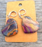 2 designs Heart shaped rainbow handmade earrings