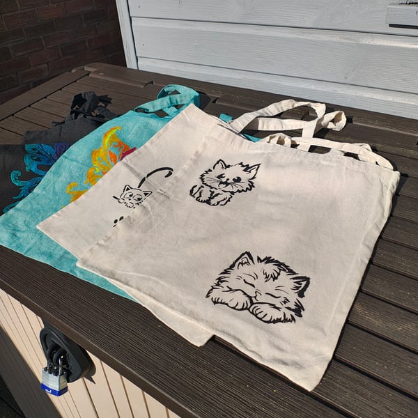 Hand painted tote bag 