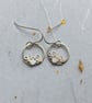 Recycled Sterling Silver Wire Earrings - Circle Cluster Drop Earrings - Image 2