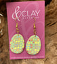 Colourful Patterned Polymer Clay Easter Egg Earrings