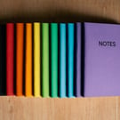 A6 Recycled Pocket Notebook - 12 Pack Rainbow Set