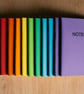 A6 Recycled Pocket Notebook - 12 Pack Rainbow Set