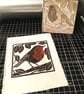 Lino Print - "Robin" - Image 5