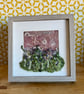 Needlefelted floral wool art with embroidery  - Image 4