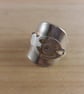 Upcycled Silver Plated Pierced Saddle Wrap Spoon Ring (SPR102507)