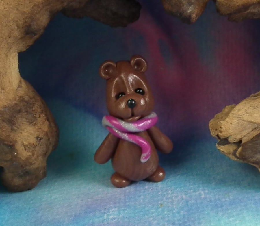 Tiny Bear 'Brie' OOAK Sculpt by Ann Galvin