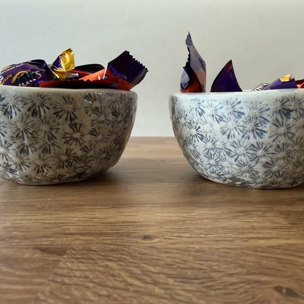 Handmade Ceramic Dishes with real poppy head impressions