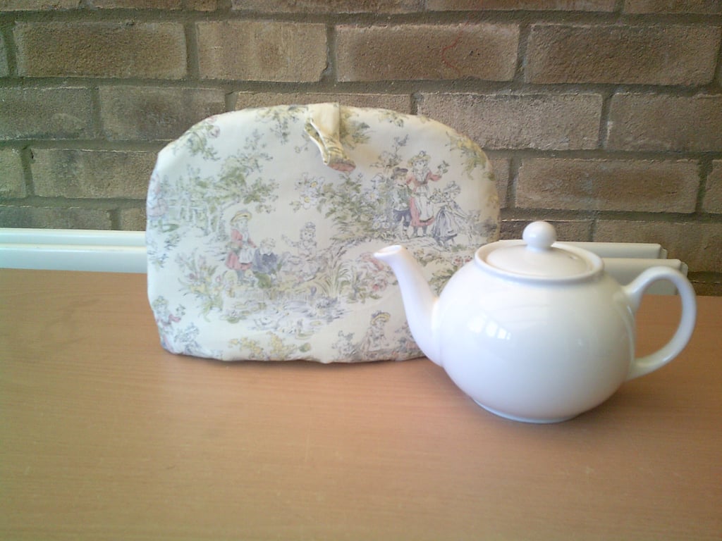 .Small Tea Cosy with Victorian Figures