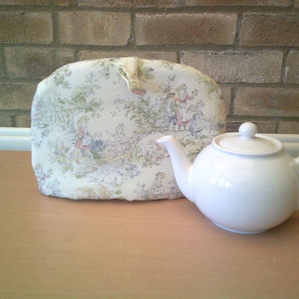 .Small Tea Cosy with Victorian Figures