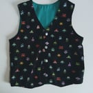 Waistcoat, Age 4 yrs, reversible, boys waistcoat, space invaders, computer games