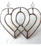 Entwined Heart Suncatcher Stained Glass Silver 25th Wedding 051 - Image 5