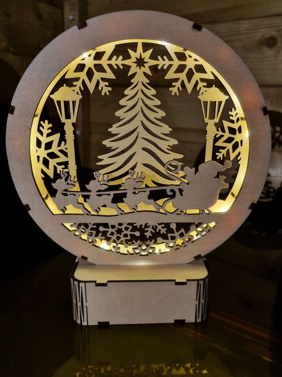 Wooden Christmas Lamp