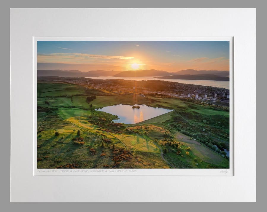 Whinhill Golf Course, Greenock & Firth of Clyde - A3 (50x40cm) Unframed Print