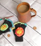 Magic Rainbow Mandela Fingerless Gloves. - Image 2