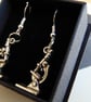 Novelty Microscope Drop Earrings On Sterling Silver Ear Hooks - Image 1