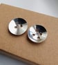 Handmade Sterling Silver Concave Buttons – 925 Artisan Fastenings - Set of 2