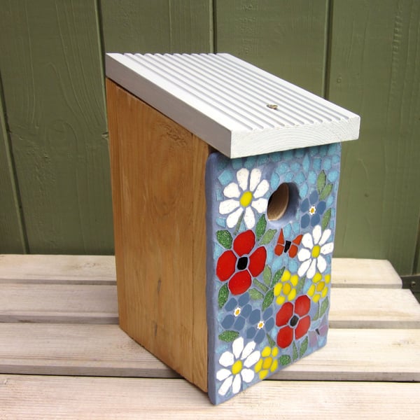 Mosaic Bird Nest Box Summer Meadow 