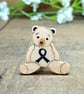 Skin Cancer Awareness Brooch, Handmade Teddy Bear Support Badge Pin