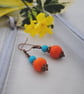 Orange splash earrings  - Image 1