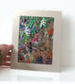 Rock garden painting - acrylics - letterbox gift - wildflowers - Image 3