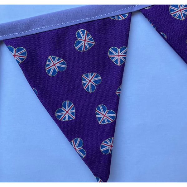 Coronation purple heart bunting