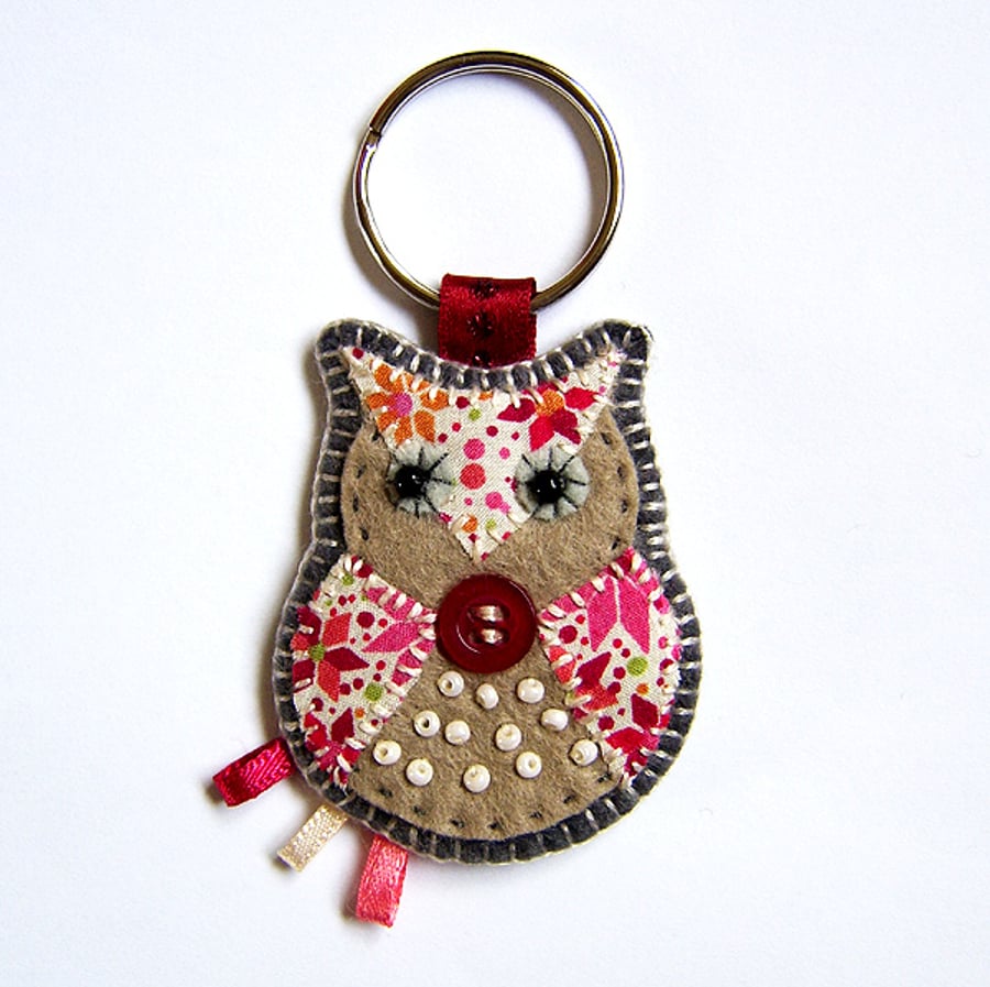 SALE! Owl Keyring ... Bag Charm
