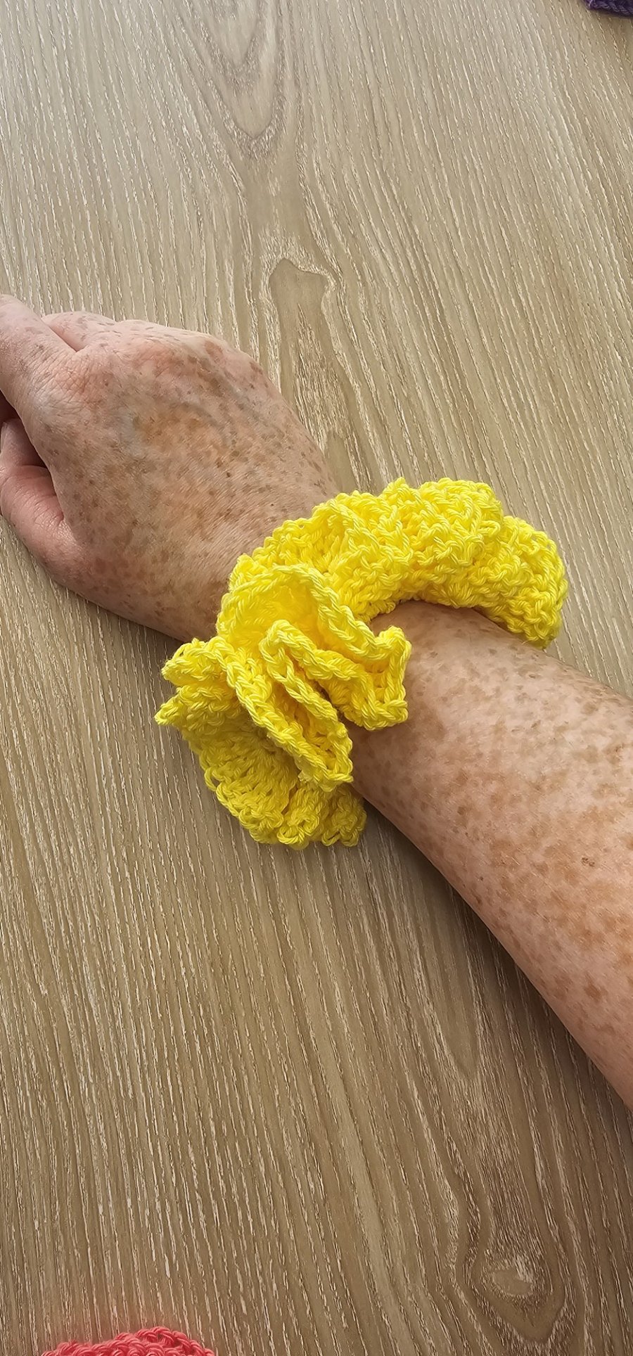 Yellow Cotton Scrunchie