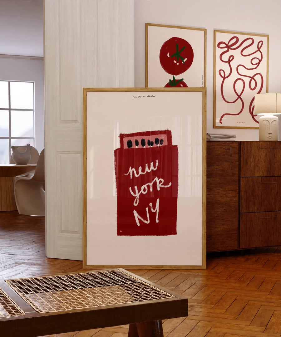 New York Matchbox Art Print Poster