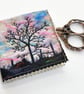 Sunset tree countryside sewing needle and pins case.