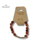 Bracelet 16 – Handmade Brown & Orange Bracelet 6.5” Gemstone-Style Beads 
