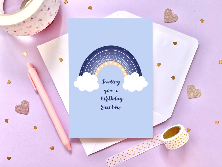 Seconds Sunday, Birthday Rainbow Greeting Card