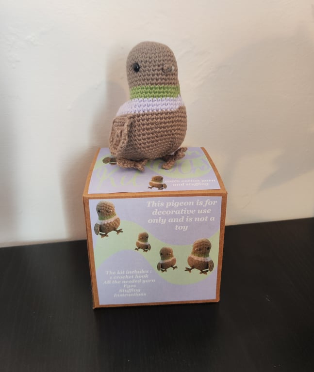cotton crochet pigeon kit - small