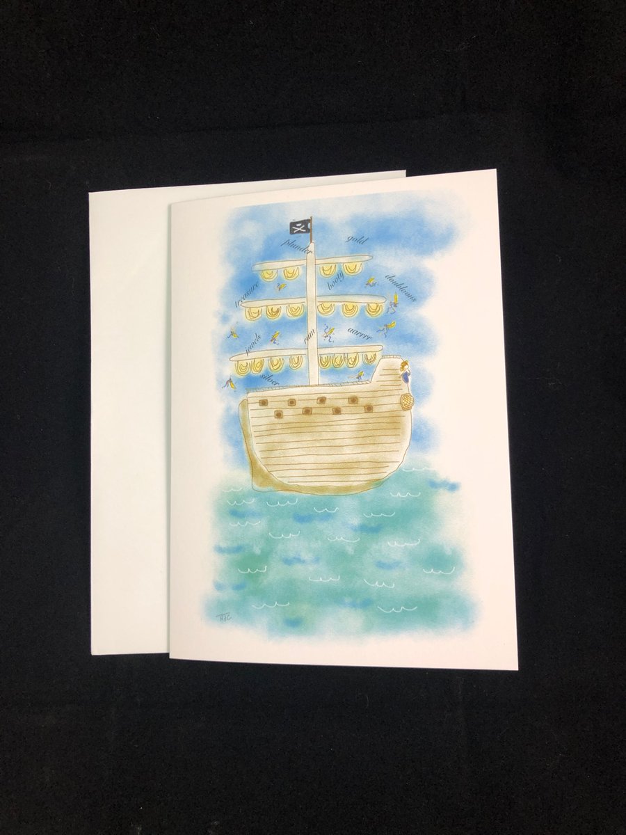 Pirate Ship Blank Card