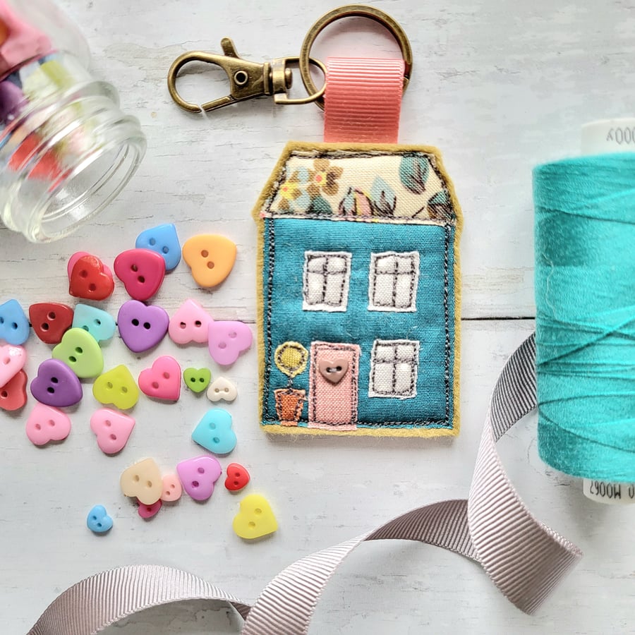 Little House Applique Keyring