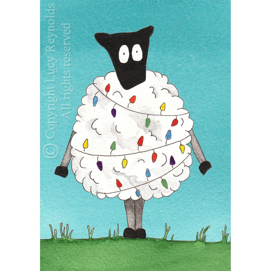 Sheep Christmas Card A6