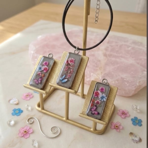 Butterfly Blossom Resin Jewellery Set 