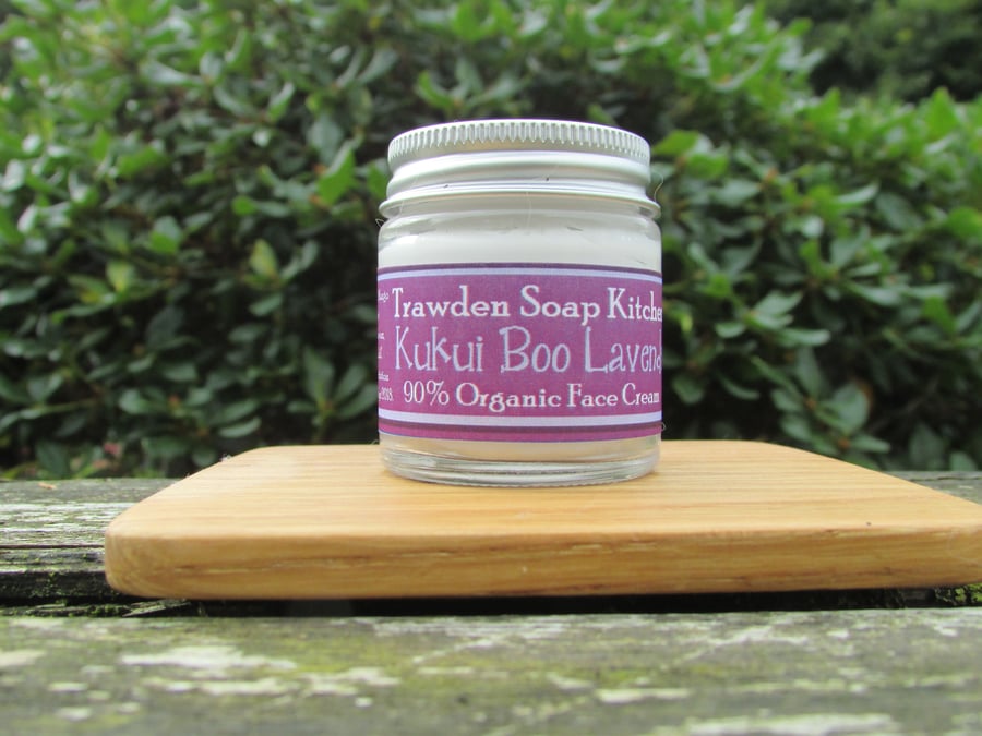 Travel Size Kukui Boo Lavender, 100 percent natural  Face Cream 