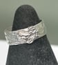 Boho Heart band ring - PMC
