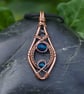Copper Wire Wrapped Pointed Drop Pendant - Choice of Colours - Image 4