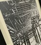 Original Monochrome Print Framed Unique One of a Kind Eco Friendly Blackpool - Image 8