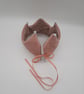 Crown - light pink velvet with white bells.  - Image 7