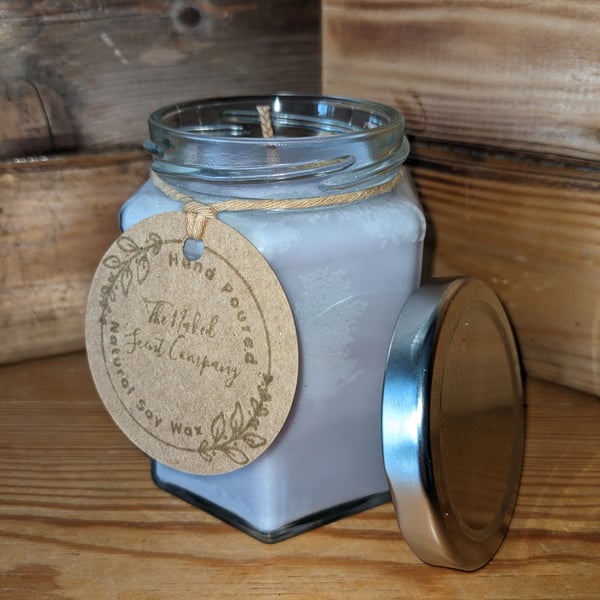 LAVENDER SCENTED, HAND POURED, SOY WAX CANDLE – 220G