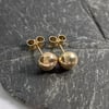 9ct yellow gold pebble stud earrings 