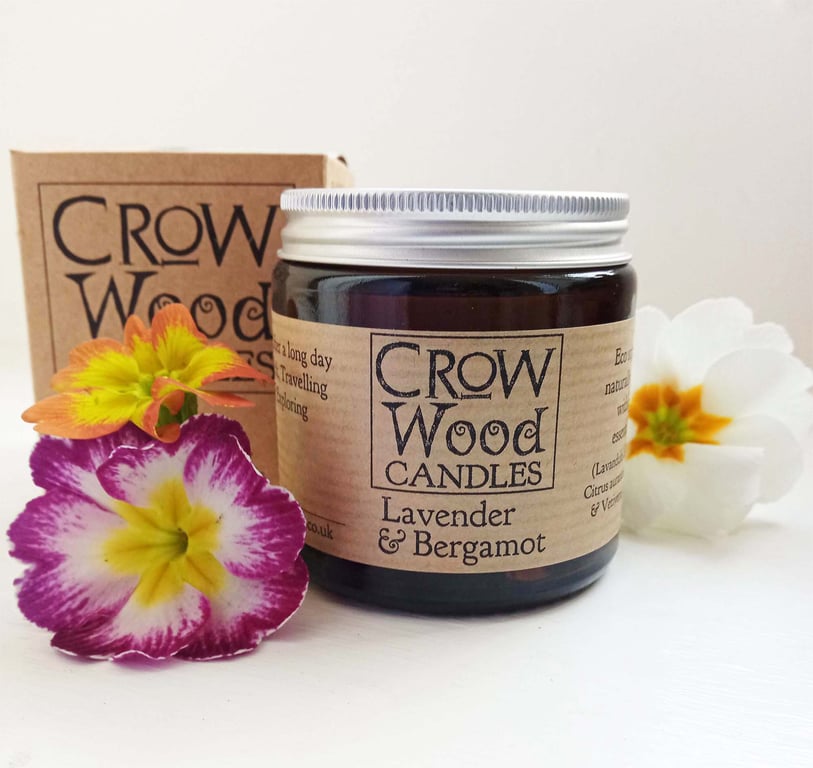  Lavender & Bergamot Soya Essential oil Candle
