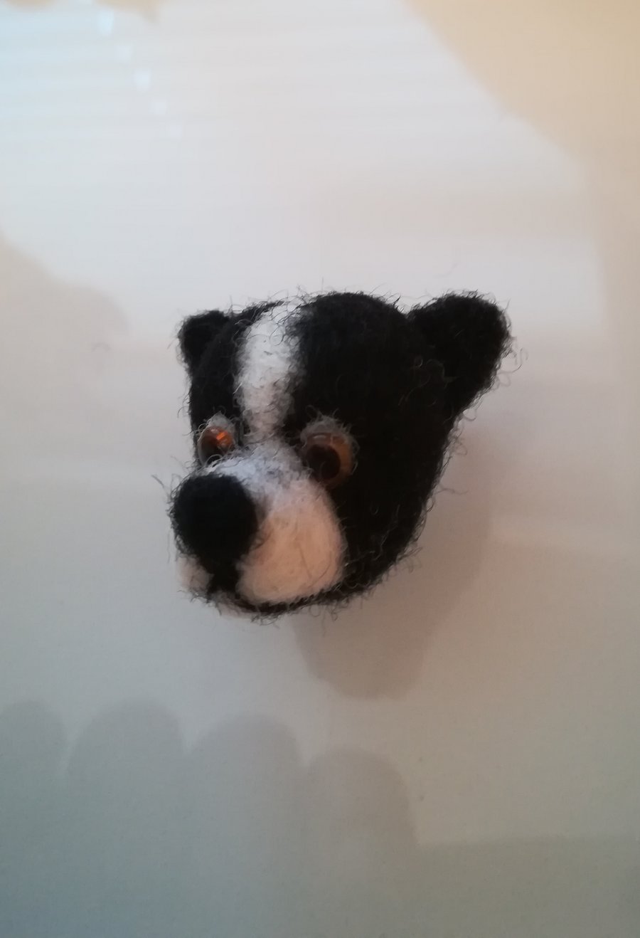 Border Collie puppy dog brooch 