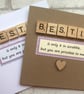 Handmade Bestie Card Best Friend Card Happy Birthday Bestie Card best friend bir - Image 1