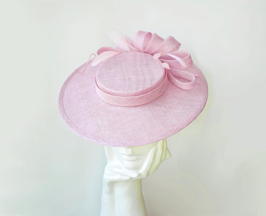 REBECCA Pink Ladies Wedding Occasion Hat